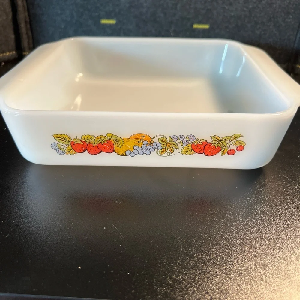 Anchor‎ Hocking Fire King Natures Bounty 435 Ovenware Casserole Dish Vintage